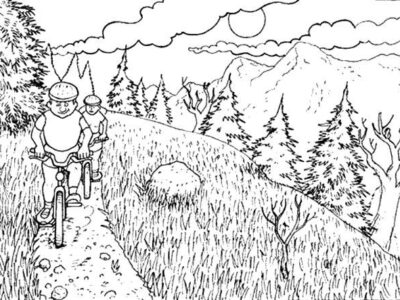 mountain biking coloring pages to print