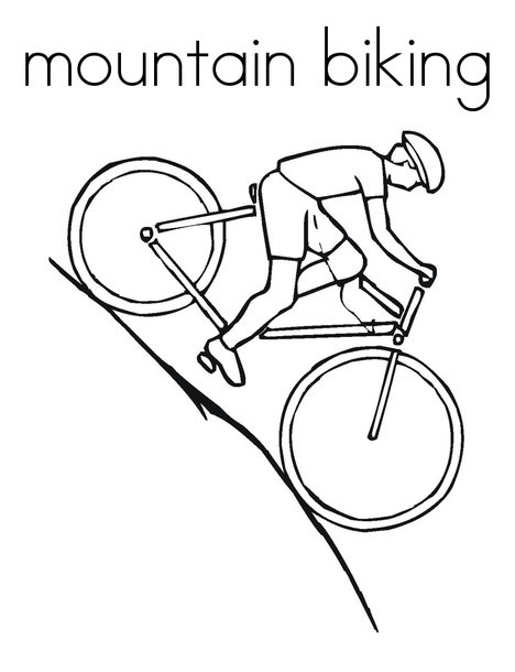 mountain biking coloring pages