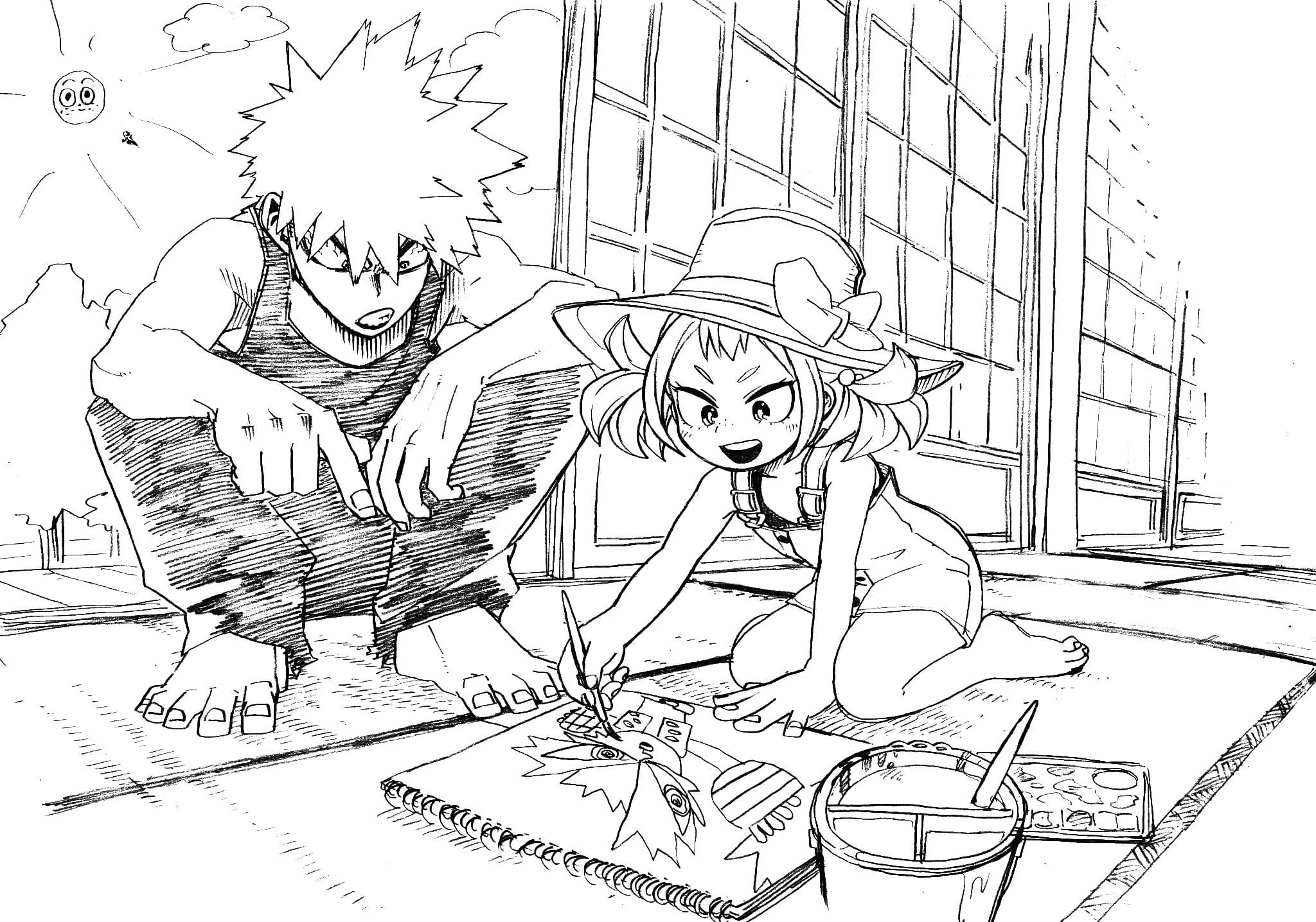 coloring pages my hero academia
