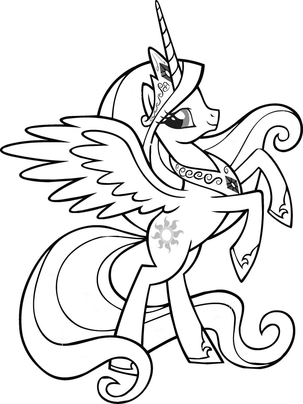 my little pony coloring pages princess celestia