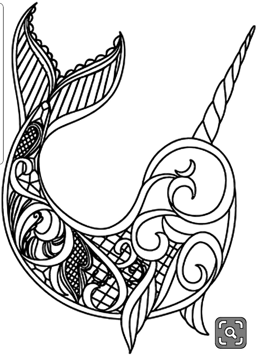free printable narwhal coloring pages