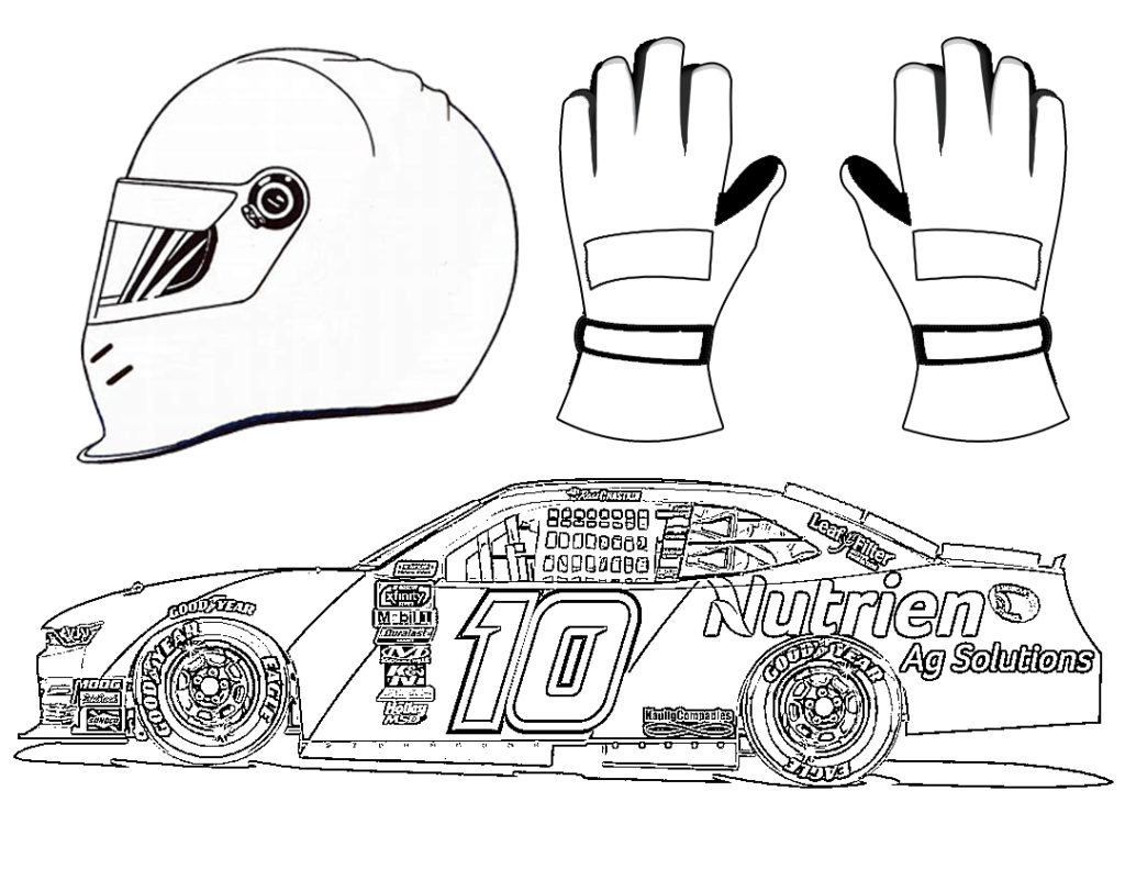 coloring pages nascar simple