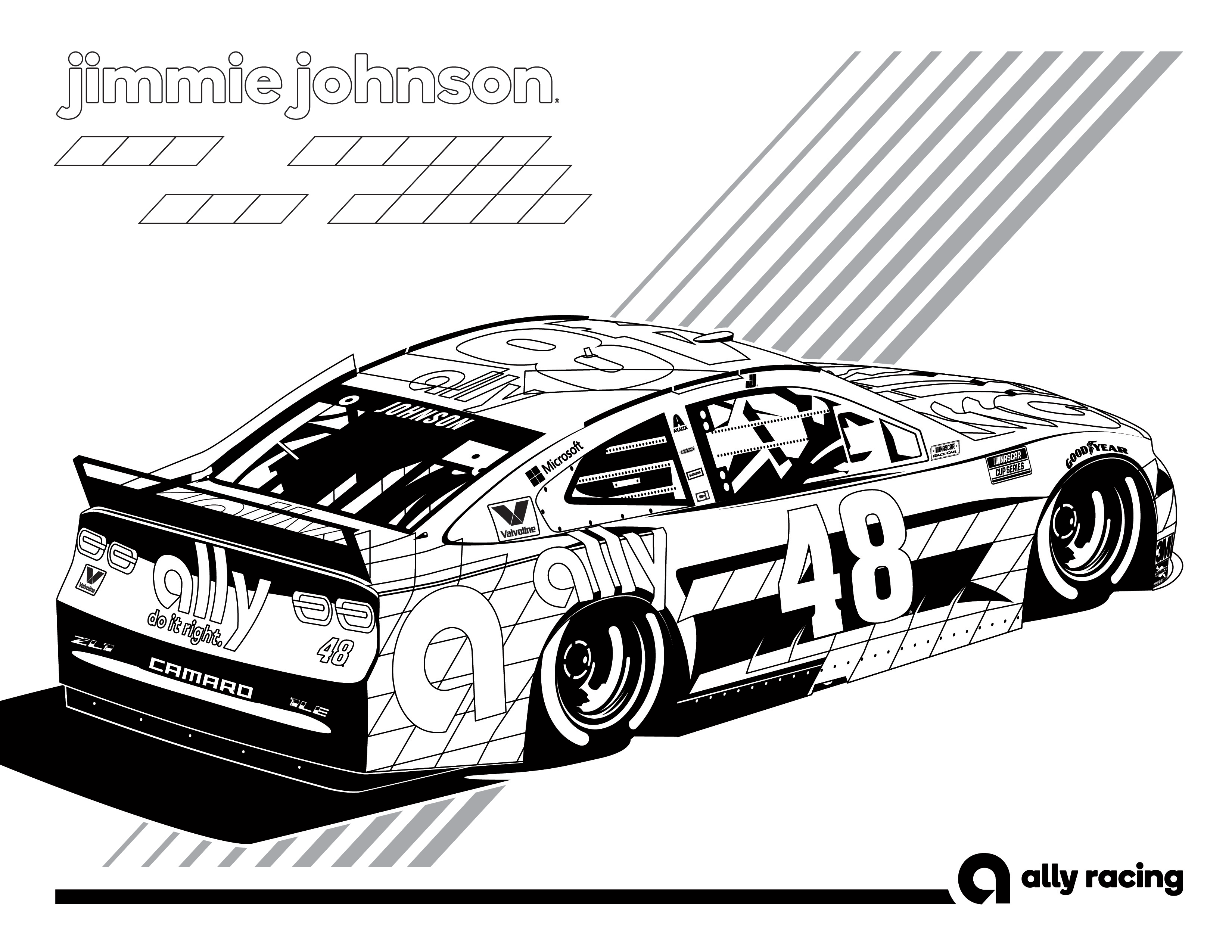 coloring pages of nascar race cars wrecking