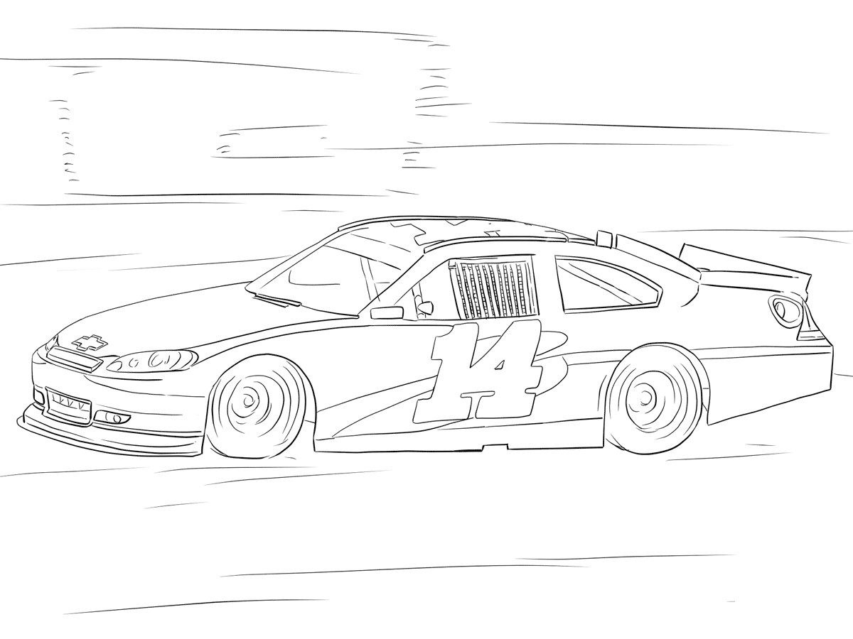 coloring pages of nascar race cars