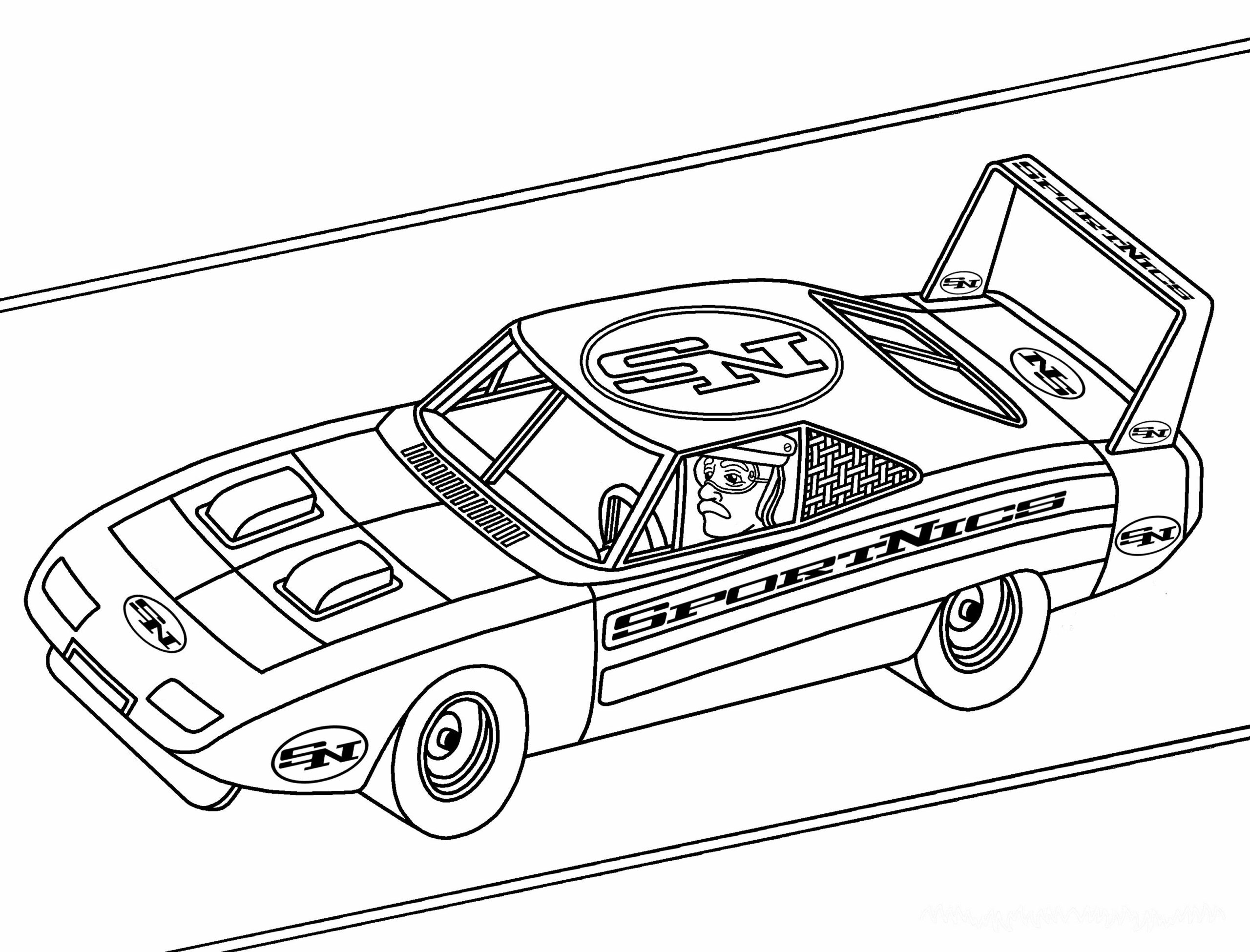 nascar coloring pages to print