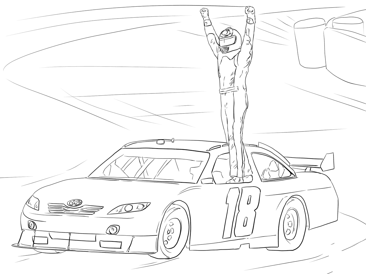 nascar printable coloring pages
