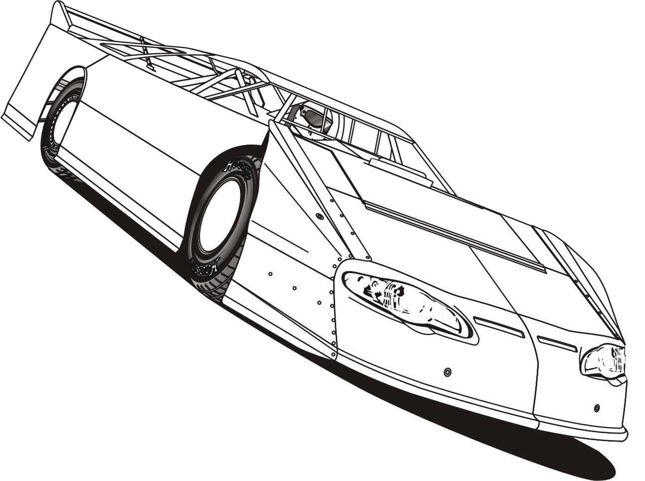 nascar race car coloring pages