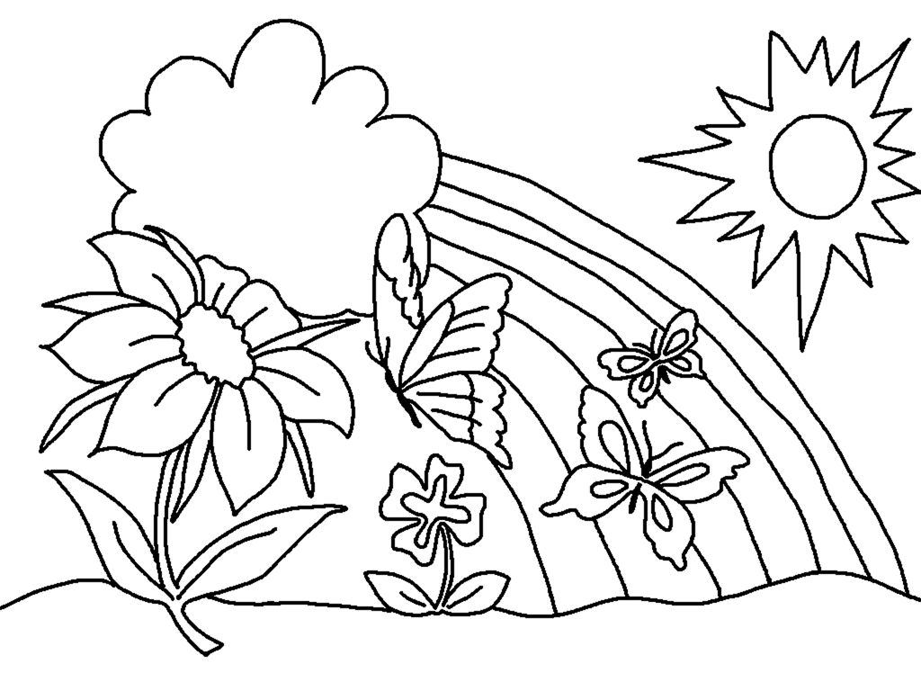 nature coloring pages for kids