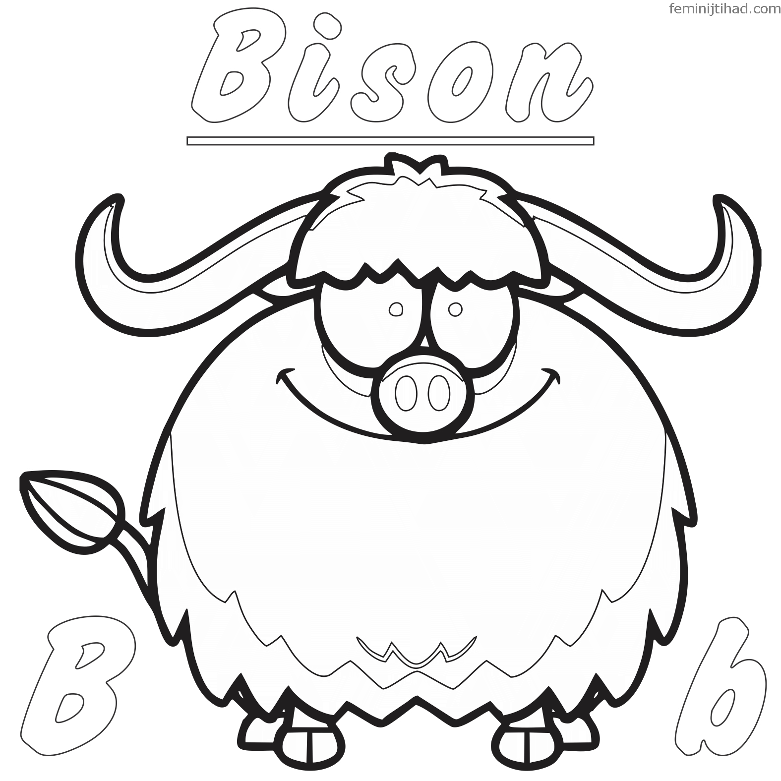 ndsu bison coloring page