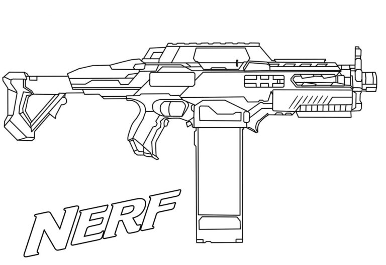 Nerf Gun Coloring Pages Pdf To Print - Coloringfolder.com