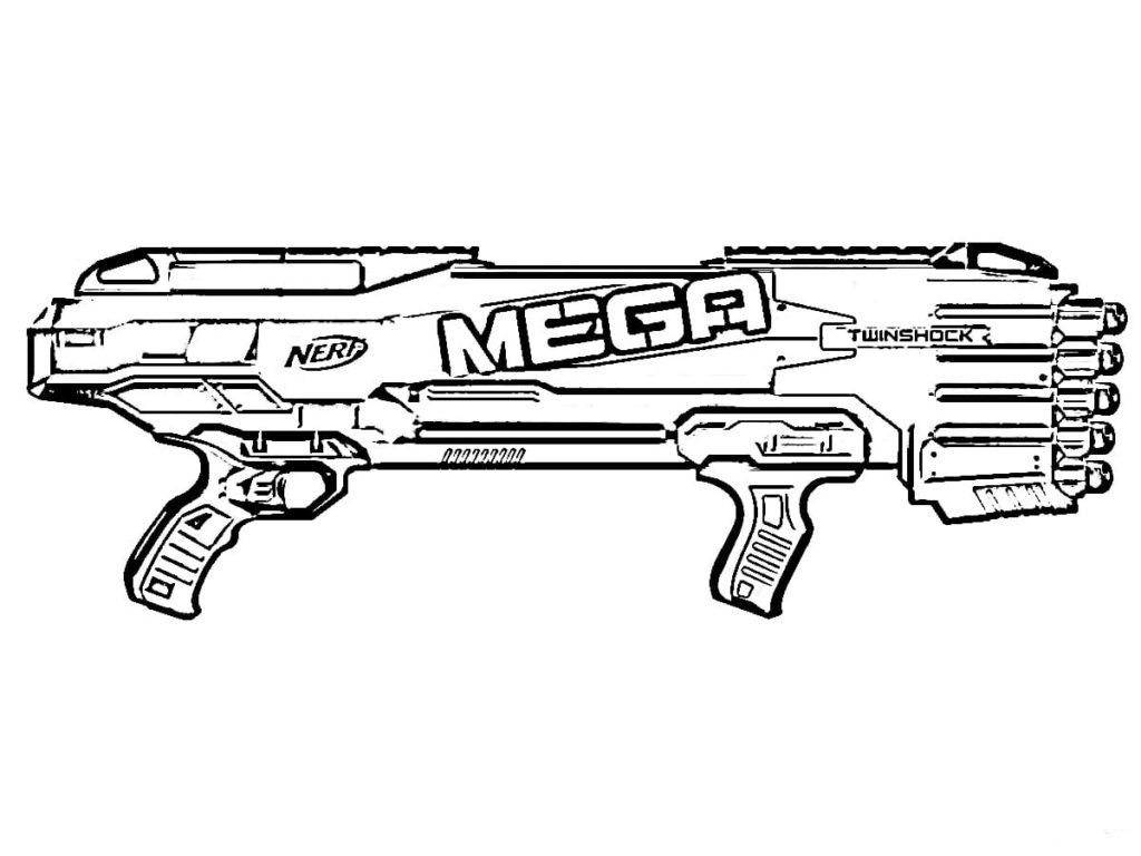 huge nerf gun coloring pages