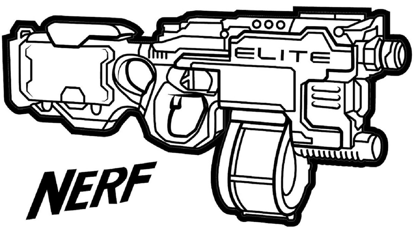 nerf gun coloring pages free
