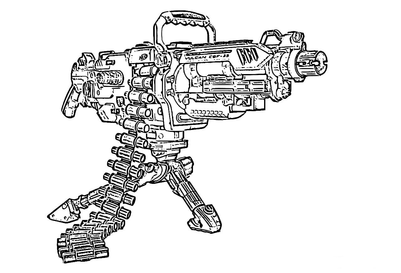 nerf gun vulcan coloring pages