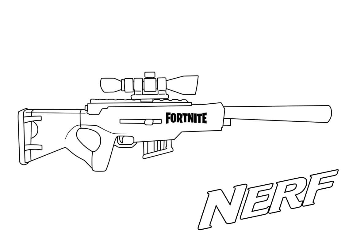 sniper nerf gun coloring pages