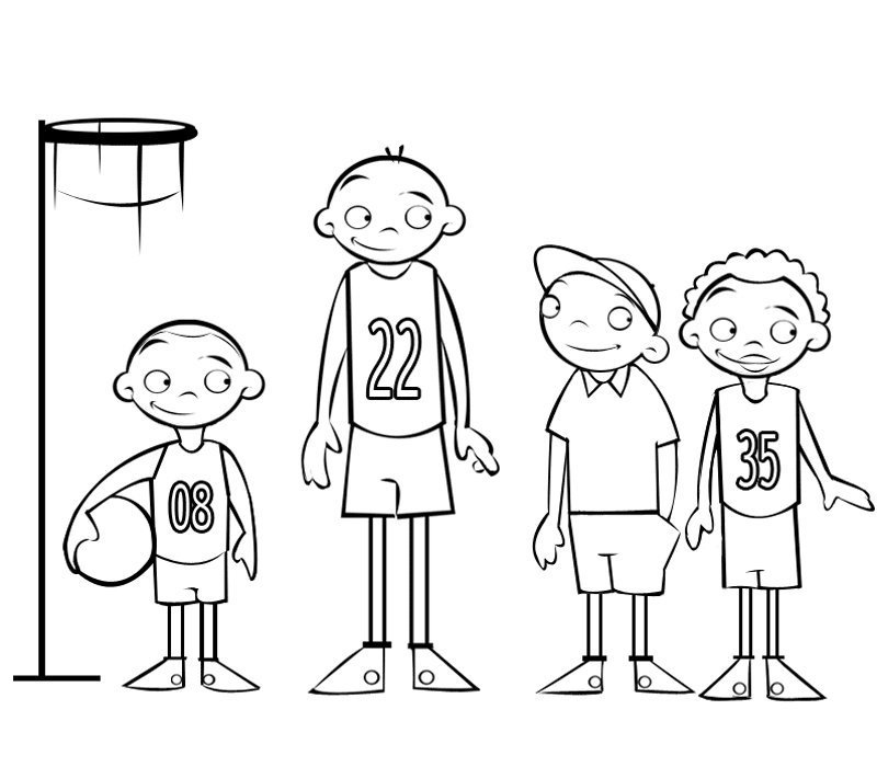 netball coloring pages for kids