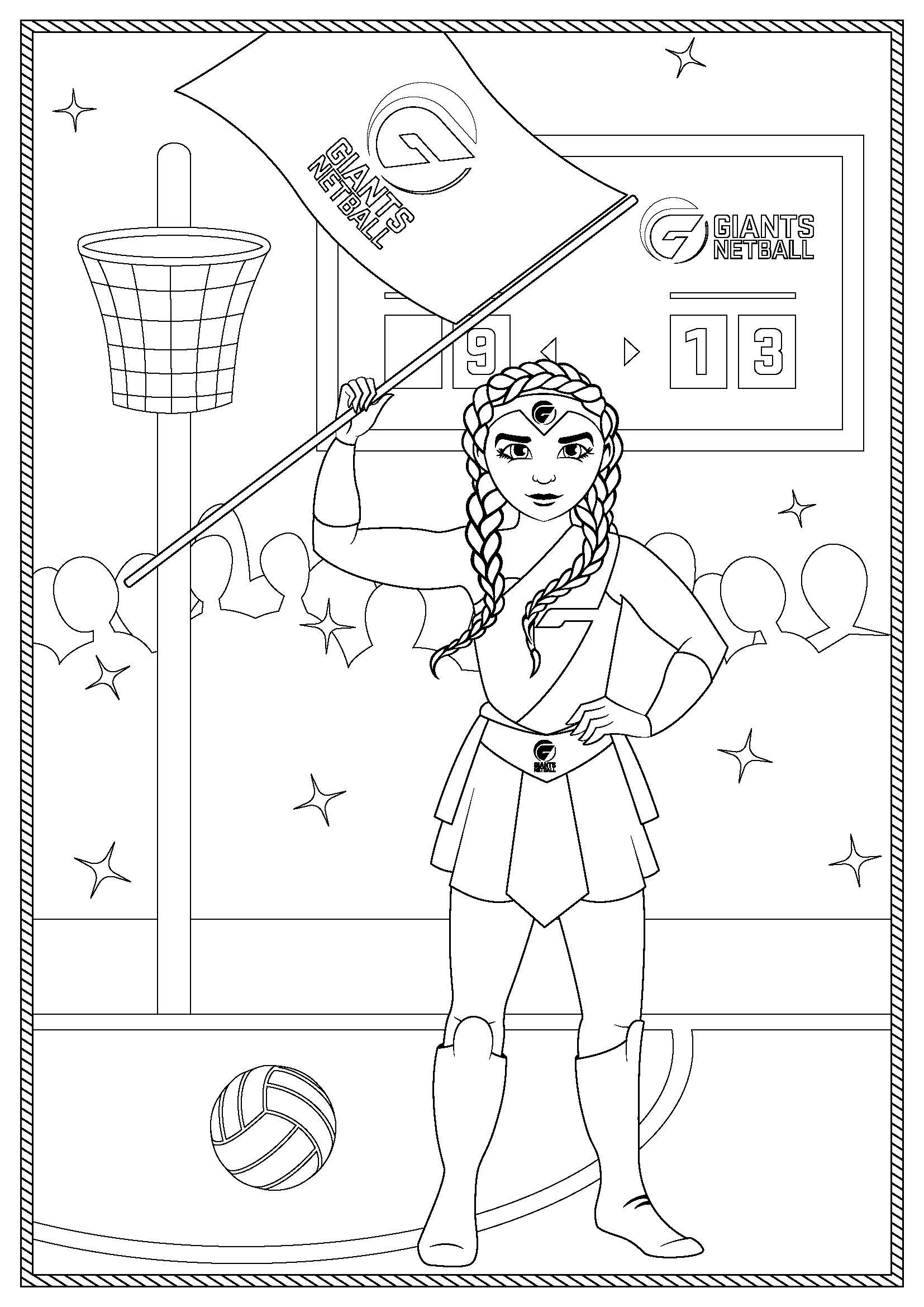 netball coloring pages to print