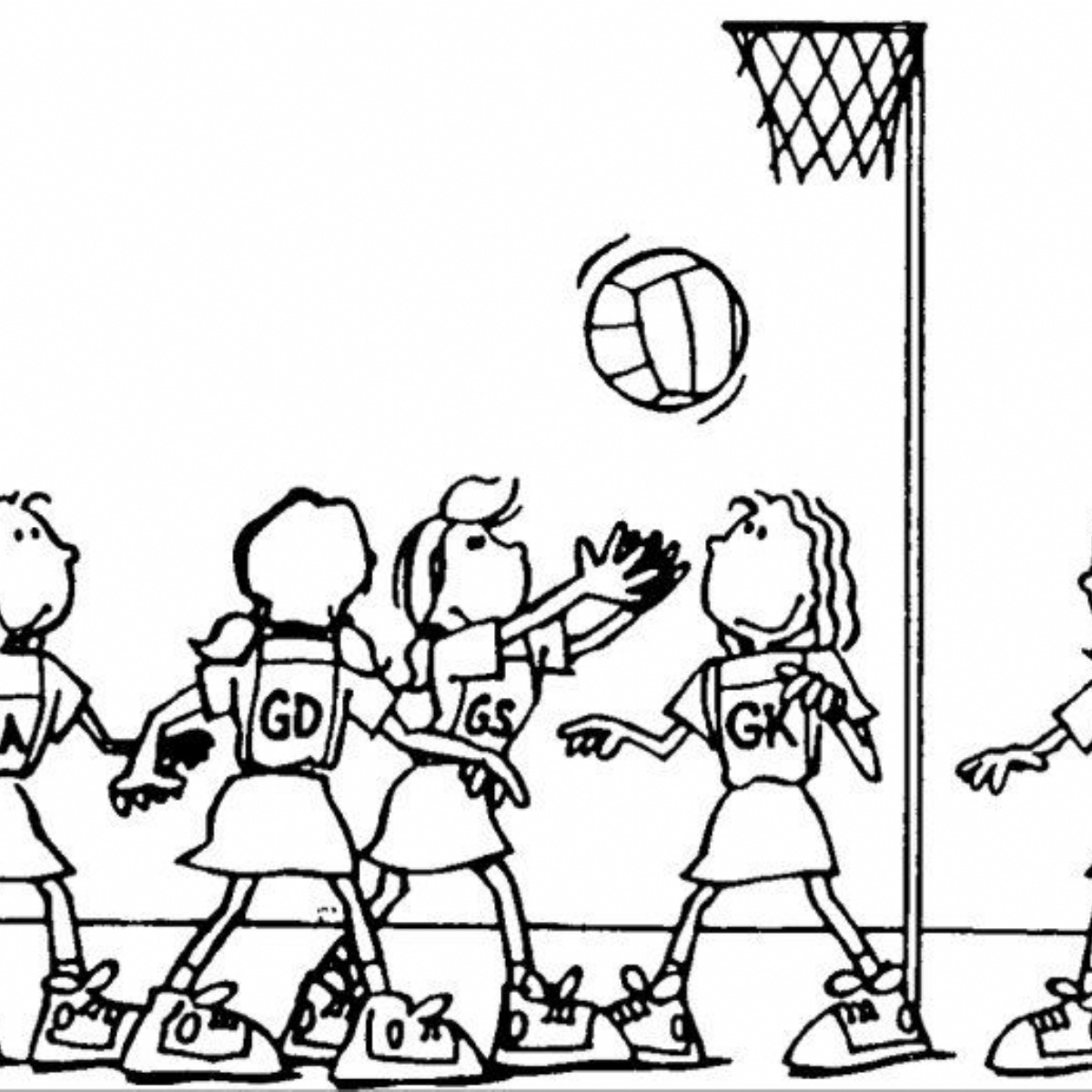 netball coloring pages