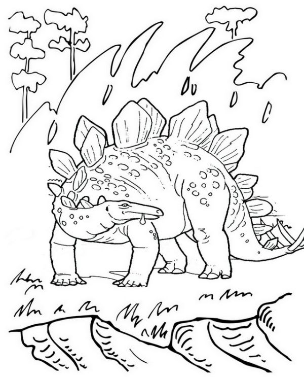 Stegosaurus Coloring Pages PDF For Kids - Coloringfolder.com