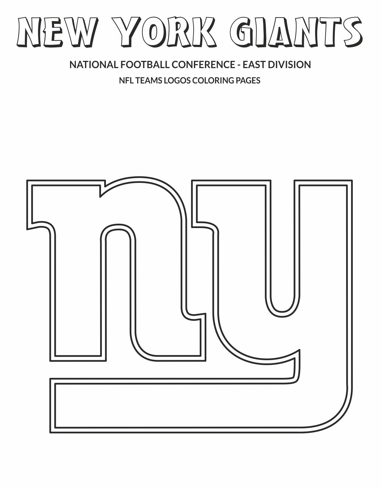new york giants logo coloring pages