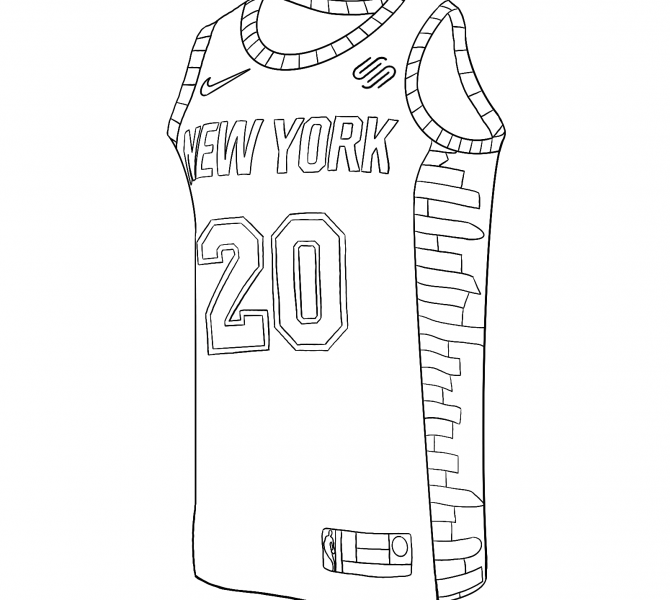 new york knicks jersey coloring pages