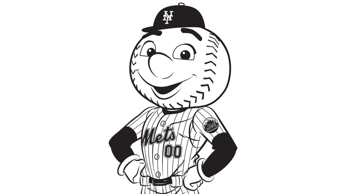 new york mets mascot coloring pages