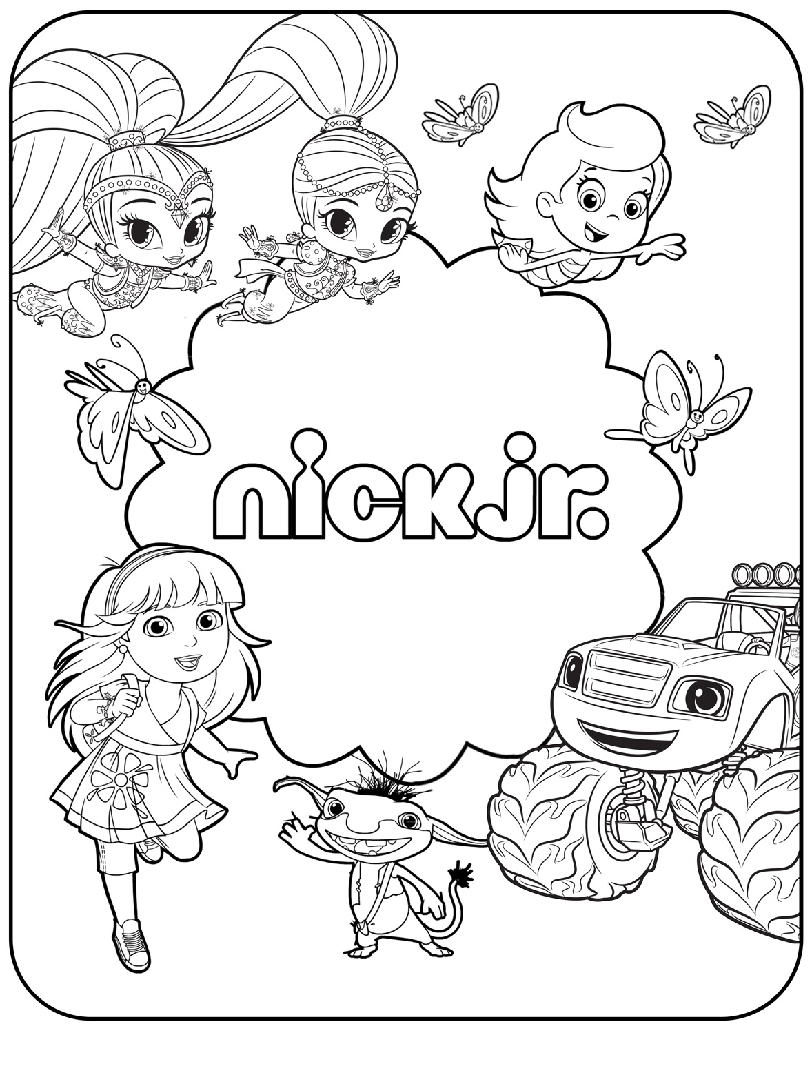 free coloring pages nickelodeon