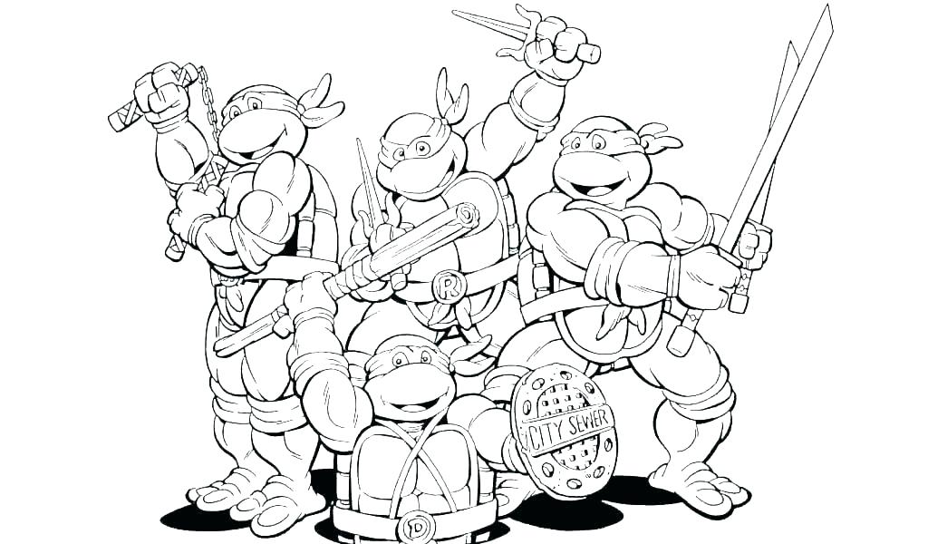 ninja turtles coloring pages for kids