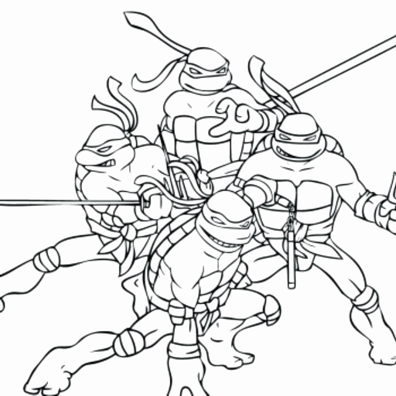 ninja turtles free coloring pages