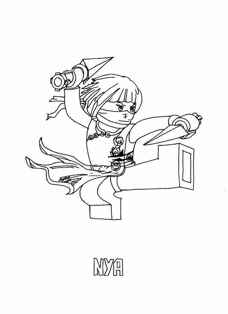 ninjago coloring pages nya