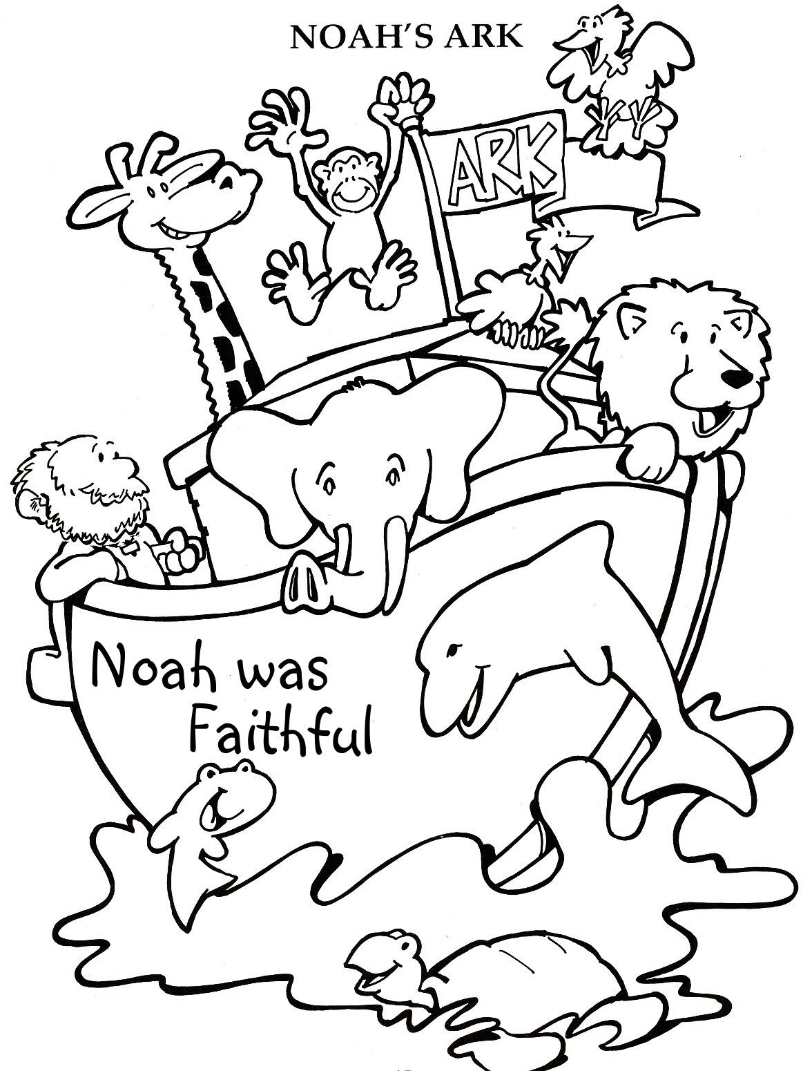 noahs ark free coloring pages