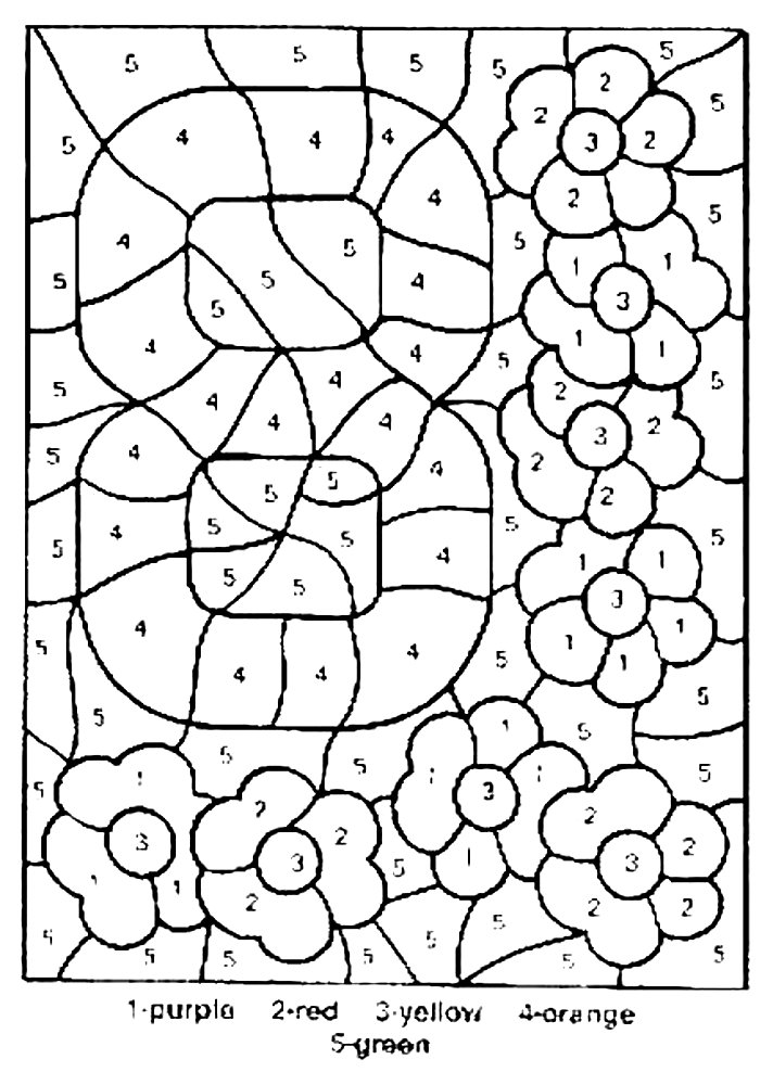 number coloring pages for adults