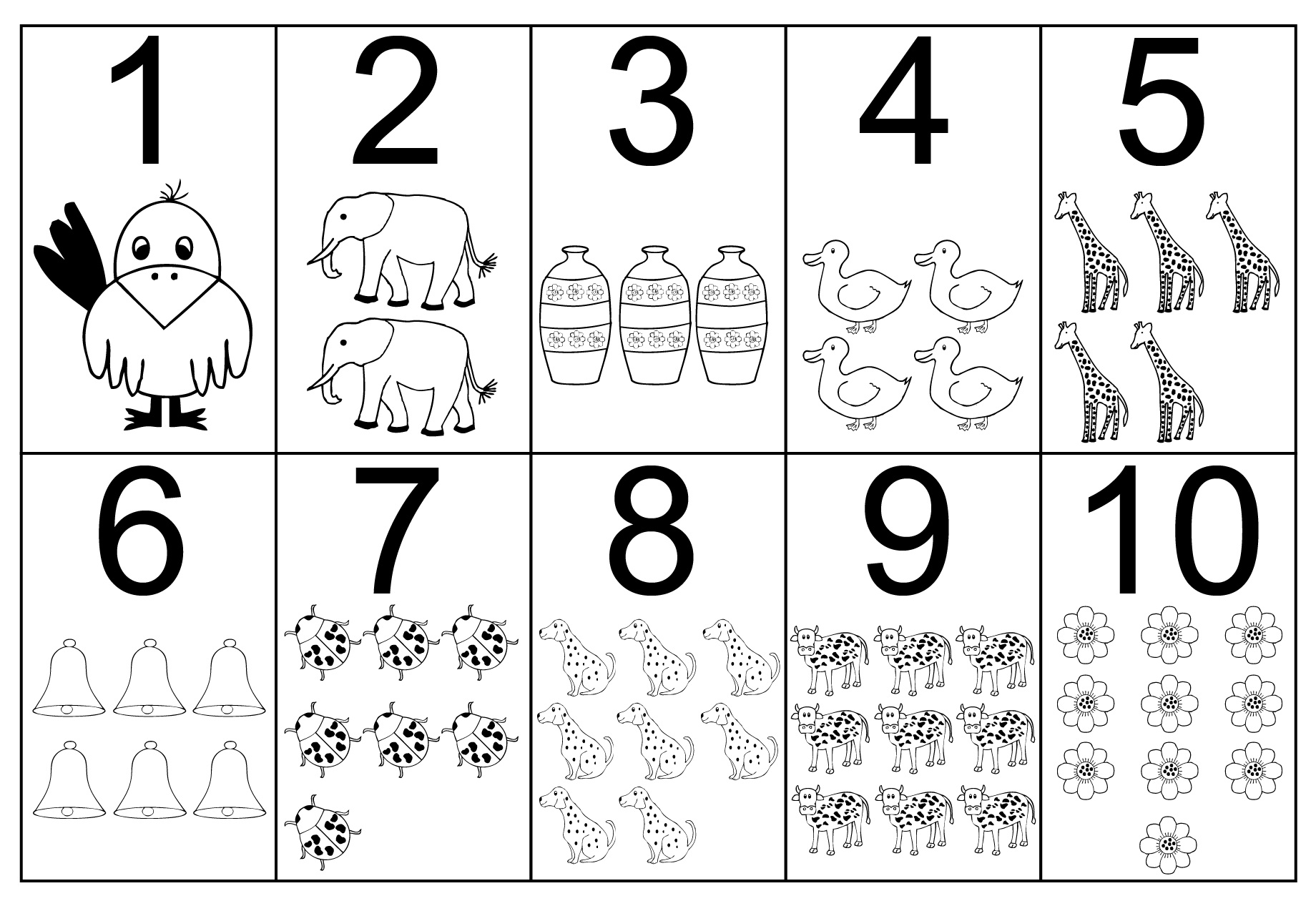 number coloring pages for children