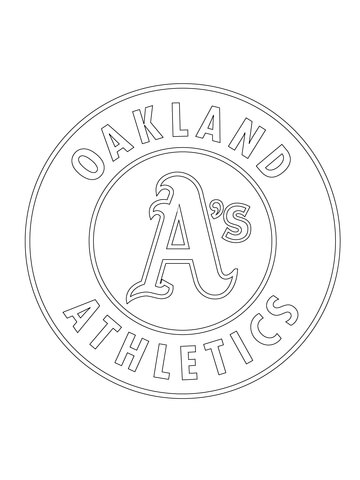 oakland athletics coloring pages