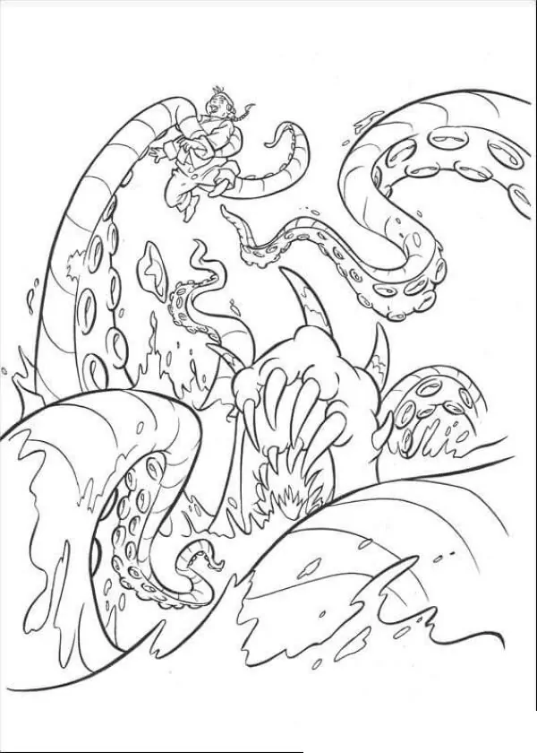 octopus coloring page for adults