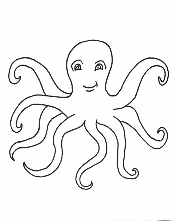 octopus coloring pages easy
