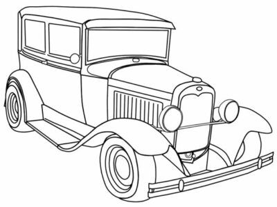 old antique car coloring pages