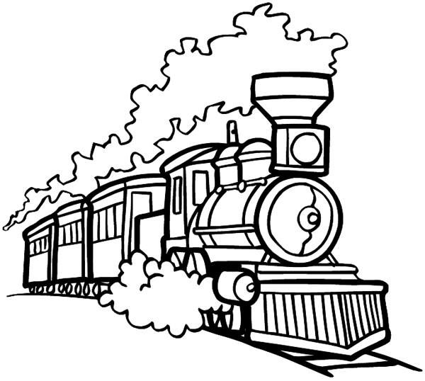 old train coloring pages