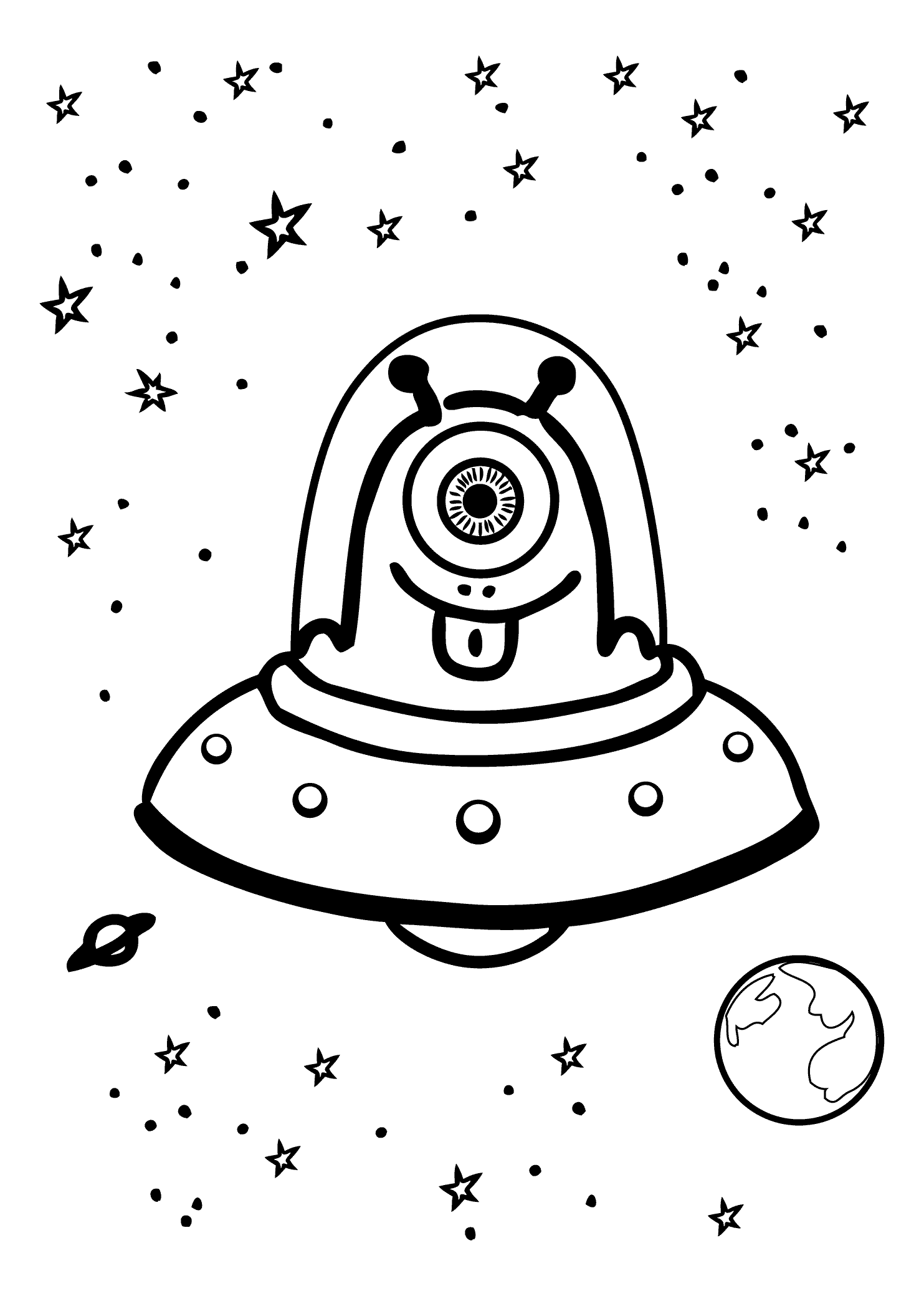 coloring pages outer space