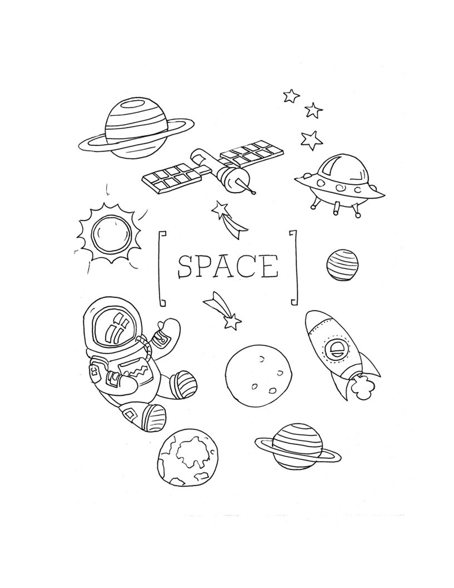 free coloring pages outer space