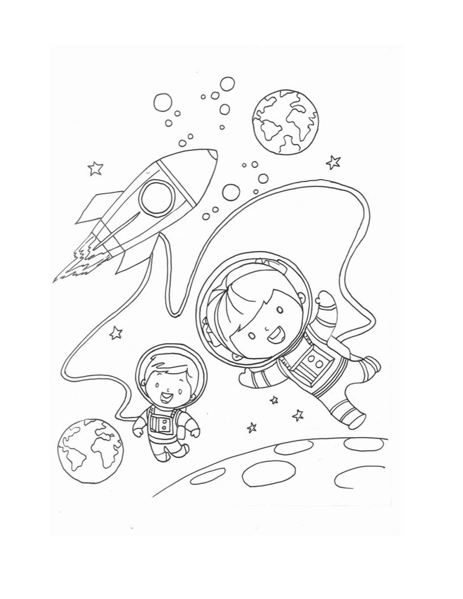 outer space coloring pages children