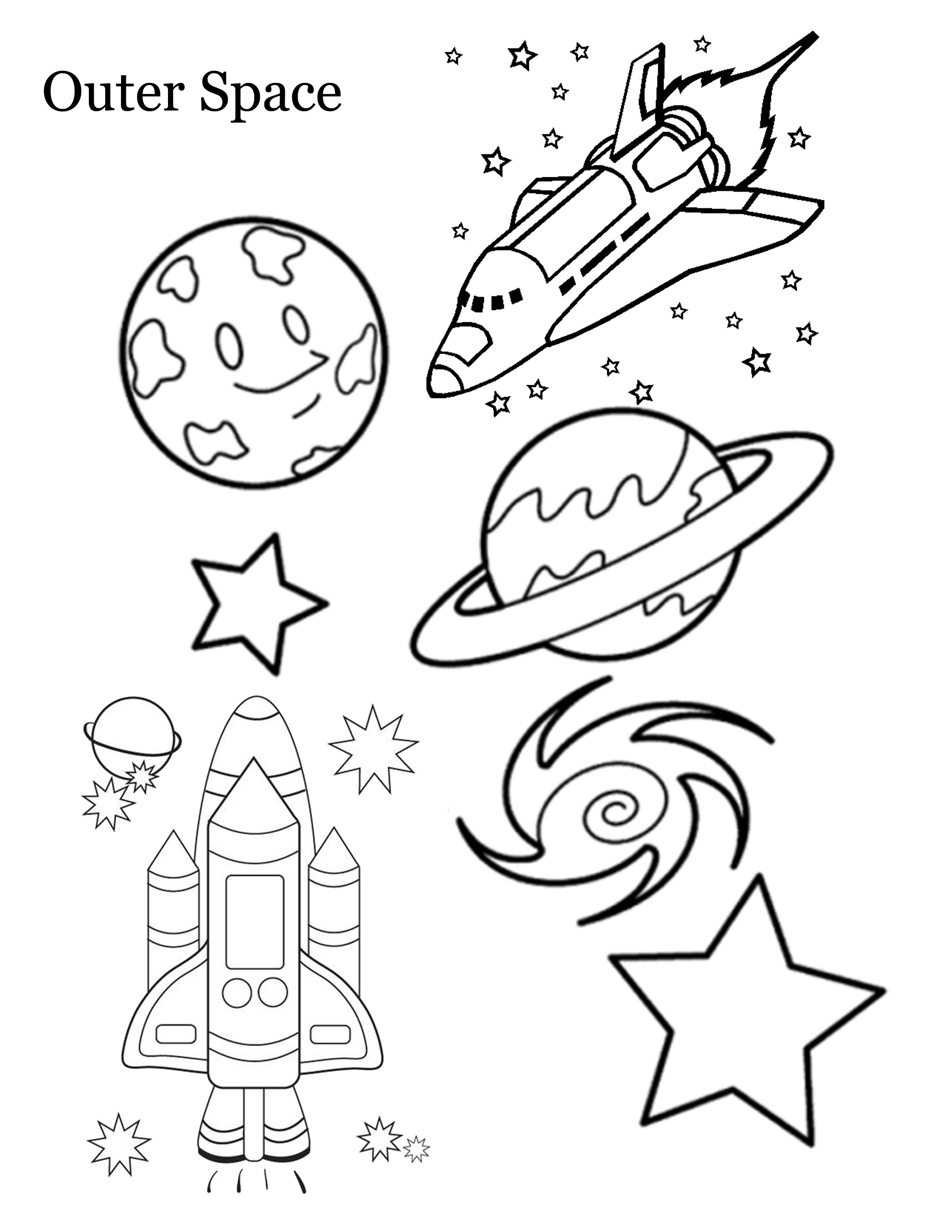 outer space coloring pages