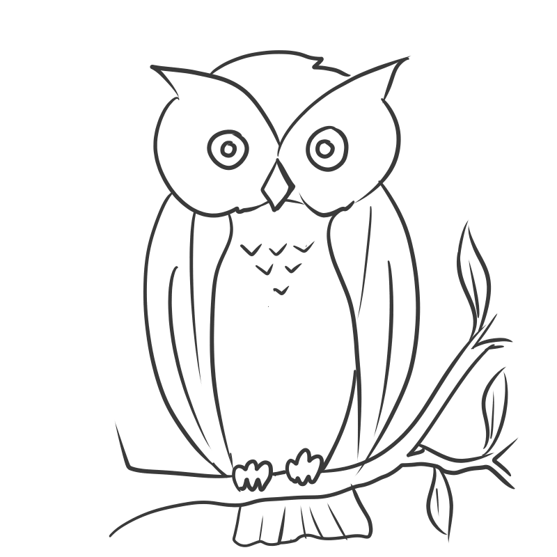 owl coloring page to print