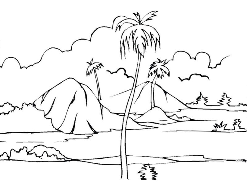 palm tree coloring pages printable