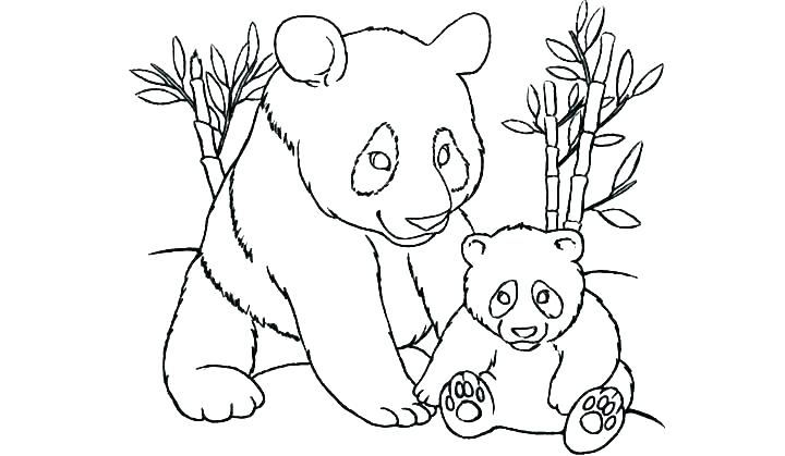 panda coloring pages kids printable