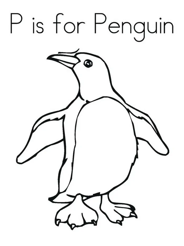 p is for penguin coloring
