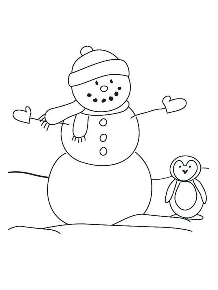 christmas penguin coloring pages printable