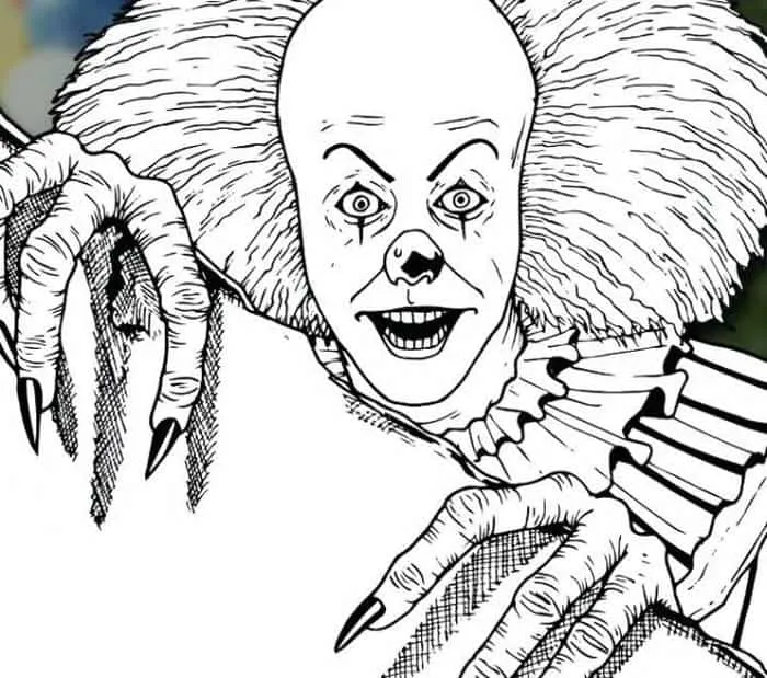 creepy pennywise coloring pages
