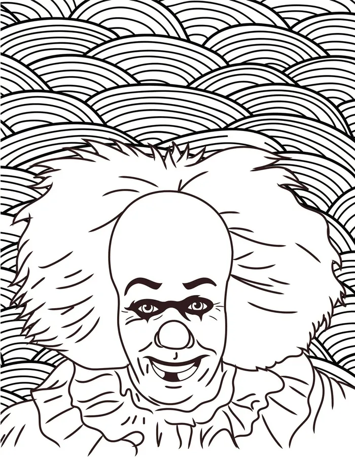 pennywise clown coloring pages