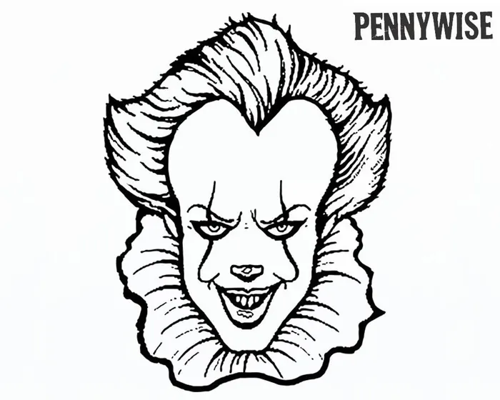 pennywise face printable