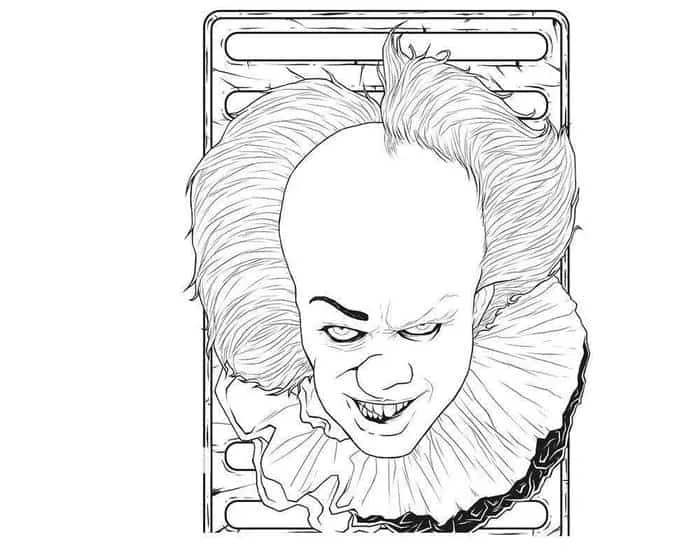 scary pennywise coloring pages